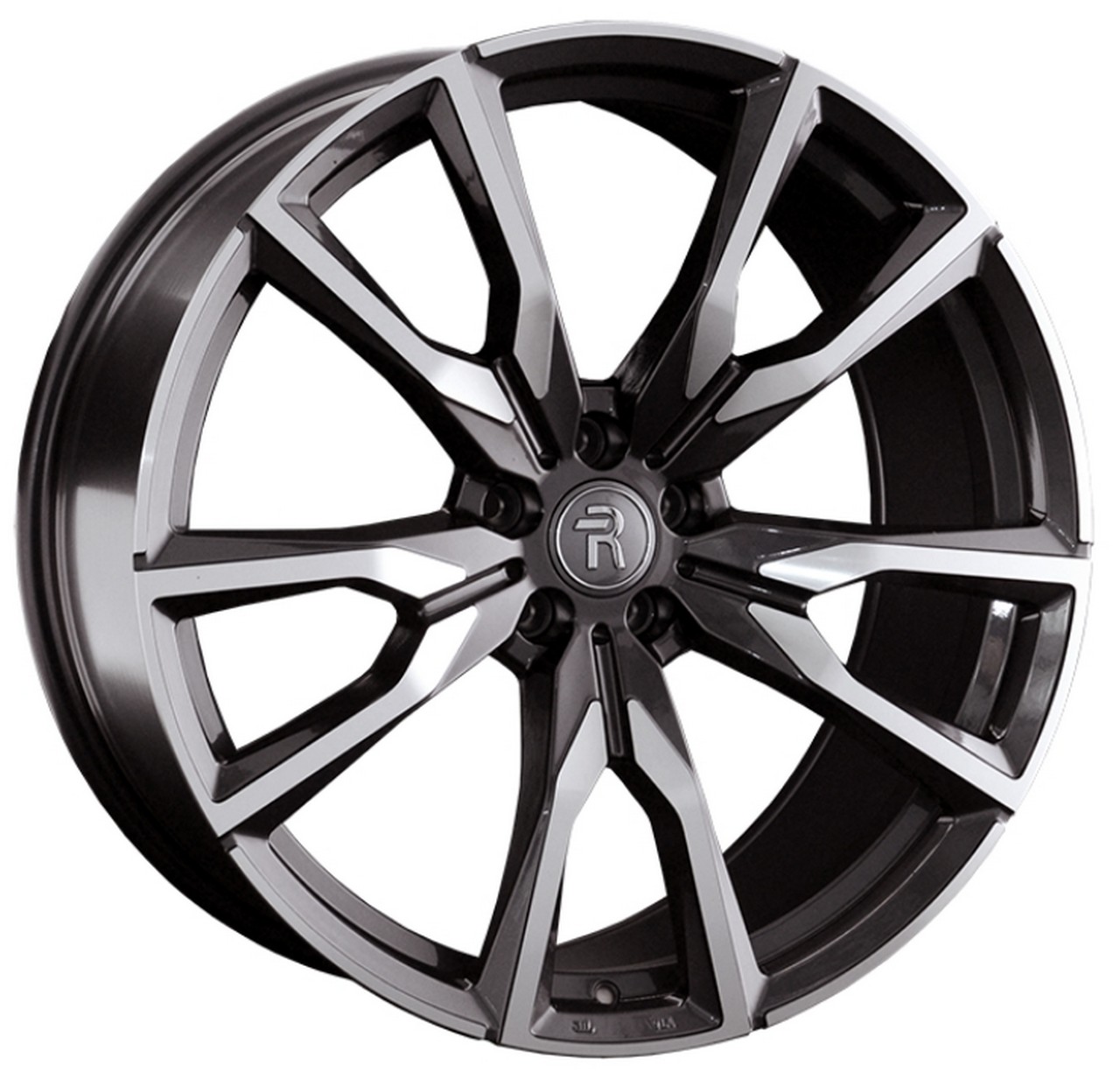 Авто диск Replay B306 5x112 R22 литой серебристый темный с полировкой et43 d66,6