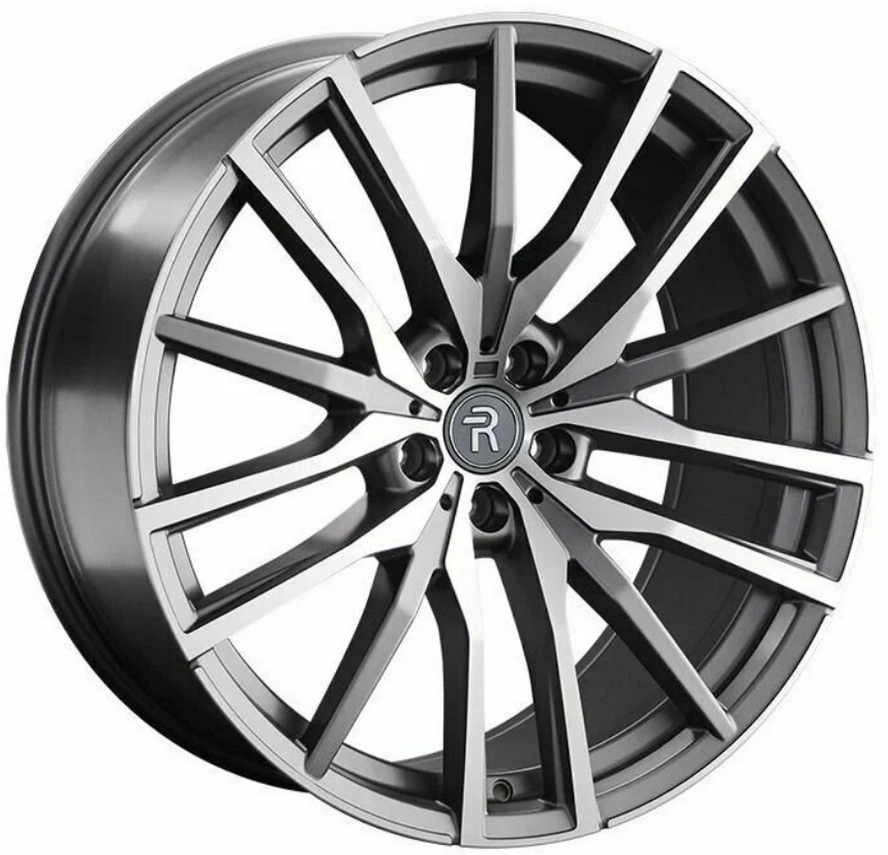 Авто диск Replay B253 5x112 R22 литой серебристый темный с полировкой et43 d66,6