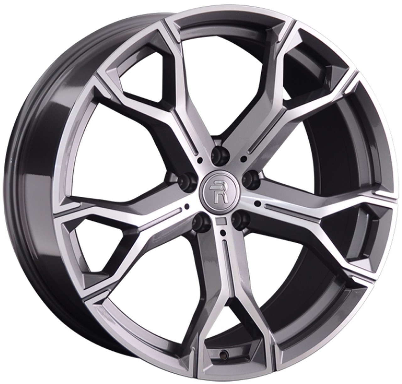 Авто диск Replay B135 5x112 R22 литой серебристый темный с полировкой et43 d66,6