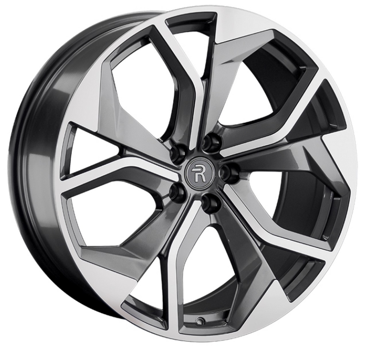 Авто диск Replay B333 5x112 R21 литой серебристый темный с полировкой et37 d66,6