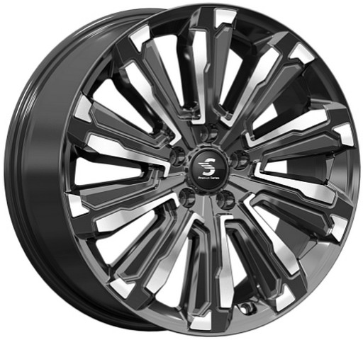 Авто диск Skad Humber Алмаз Бархат 5x108 R20 литой черный матовый с полировкой et46 d63,4