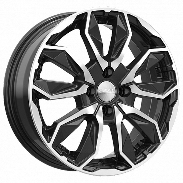 Авто диск Skad Сочи Алмаз 5x114,3 R16 литой черный с полировкой et51 d67,1