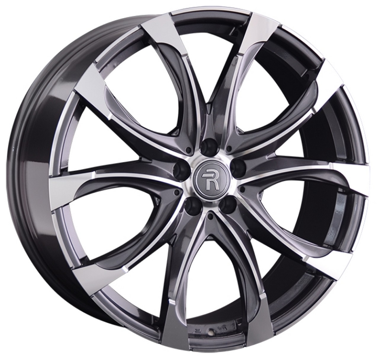 Авто диск Replay Mr161 5x112 R22 литой серебристый темный с полировкой et45 d66,6